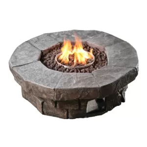 Peaktop Peaktop Firepit Outdoor Gas Fire Pit With Lava Rocks & Cover