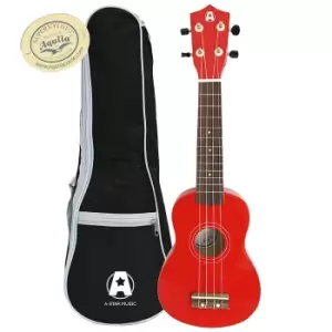 A-star Rocket Series Soprano UKulele With Bag - Red