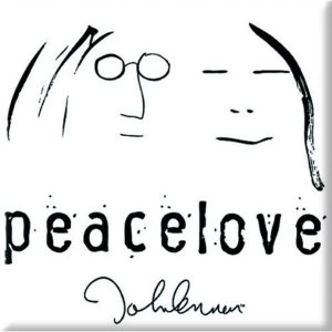 John Lennon - Peace & Love Fridge Magnet