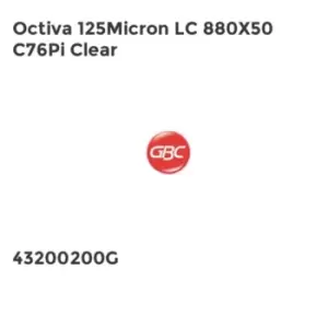 GBC Octiva 125Micron LC 880X50 C76Pi Clear