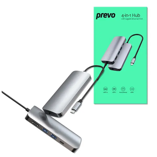 Prevo Prevo C501R USB Type-C 4-In-1 Hub Docking Station with USB Type-C CRTAR-501R