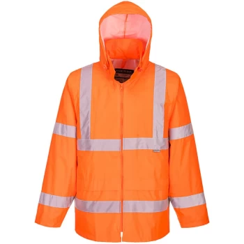 H440 - Orange Sz 3XL Hi-Vis Rain Jacket Coat Visibility Reflective - Portwest