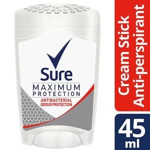Sure Maximum Protection Antibacterial Odour Protection Cream 45ml