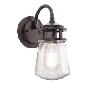 1 Light Outdoor Small Wall Lantern Light Architectural Bronze IP44, E27