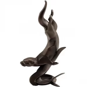 Arora Gallery Collection 8231 Cold Cast Bronzed Figure Otter, Multicolour, One Size