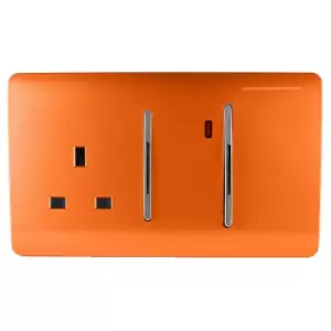 Trendi Switch 45Amp Cooker Switch and Socket in Orange