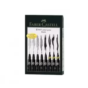 Faber Castell PITT Artist Pen Set Black Set of 8