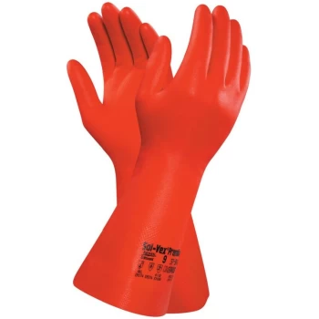37-900 Solvex Red Gloves Size 10 - Ansell