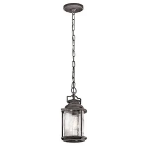 1 Light Small Outdoor Ceiling Chain Lantern Zinc IP44, E27