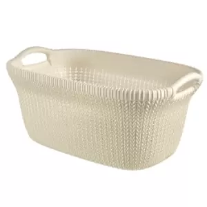 Curver Knit Collection Oasis White 40L Plastic Storage Basket (H)270mm (W)600mm