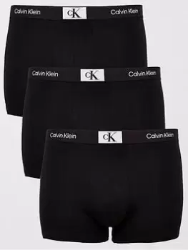 Calvin Klein Big & Tall 3Pk Trunks - Black