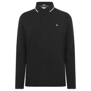 Jack Wills Birchgrove Long Sleeves Polo Shirt - Black