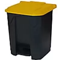 GPC Pedal Bin Grey with Yellow Lid 30L