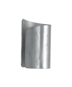 Imagine Curved Glass Wall Light, Silver Leaf, E27