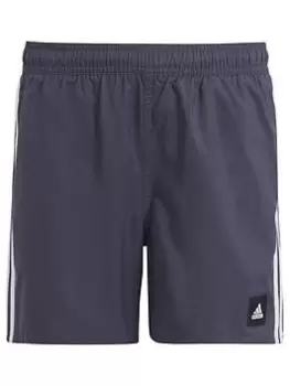 adidas Boys 3 Stripe Swim Short - Navy, Size 13-14 Years