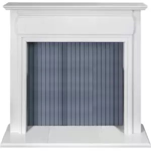Adam - Florence Stove Fireplace in Pure White & Grey, 48 Inch