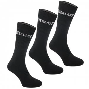 Everlast 3 Pack Crew Socks Junior - Black