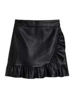 Mango Girls Pu Skirt - Black