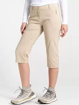 Craghoppers Kiwi Pro II Crop Walking Trousers - Sand, Size 10, Women