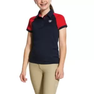 Ariat Team Polo Shirt Junior Girls - Blue