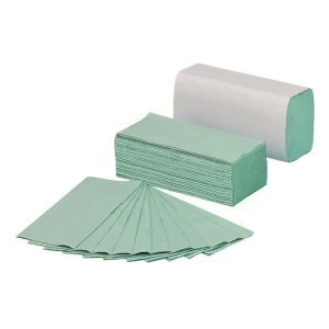 5 Star Facilities Hand Towels Z fold 250 Towels per Sleeve Green Pack 12 Sleeves