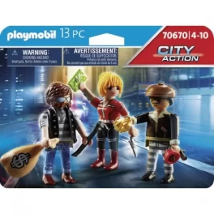 Playmobil City Action Police Thief Figure Set