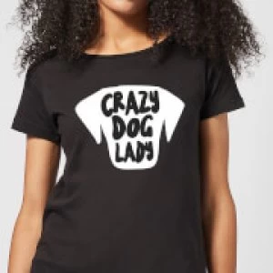 Crazy Dog Lady Womens T-Shirt - Black - 4XL
