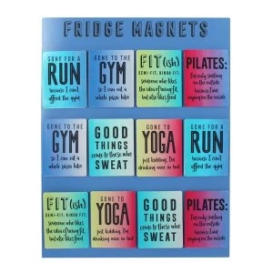 Set Of 48 Assorted Gym Magnets with Display