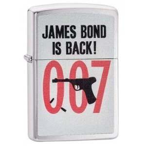 Zippo James Bond 007 Is Back Brushed Chrome Finish Windproof Lighter