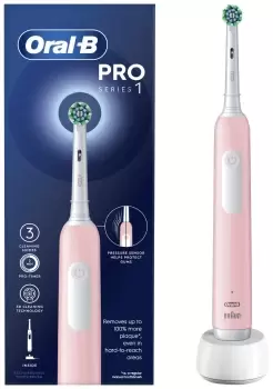 Oral-B Pro Series 1 Cross Action Electric Toothbrush - Pink