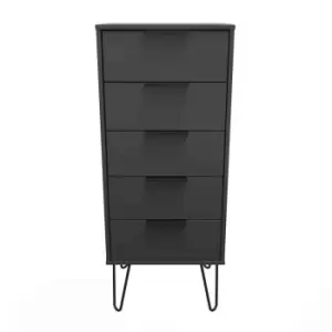 Welcome Furniture Hirato 5 Drawer Locker - Graphite