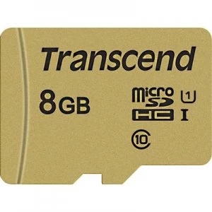 Transcend Premium 500S microSDHC card 8GB Class 10, UHS-I, UHS-Class 1 incl. SD adapter