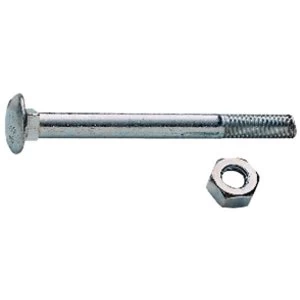 Wickes Carriage Bolt Nut and Washer M6x75mm Pack 6