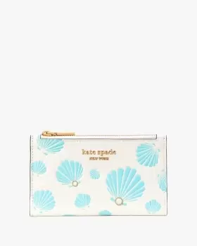 Kate Spade Morgan Seashell Embossed Small Slim Bifold Wallet, Multi, One Size