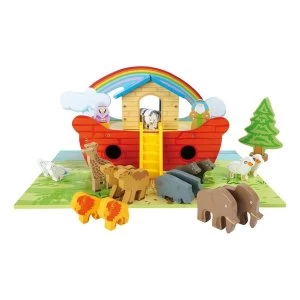 Legler - Small Foot Noah's Ark Wooden Kid's Playset (Multi-colour)