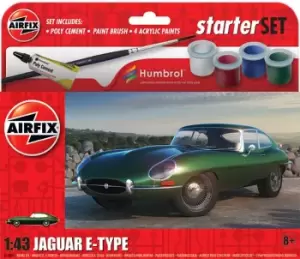 AirFix Jaguar E-Type Green 1:43 Model Starter Set