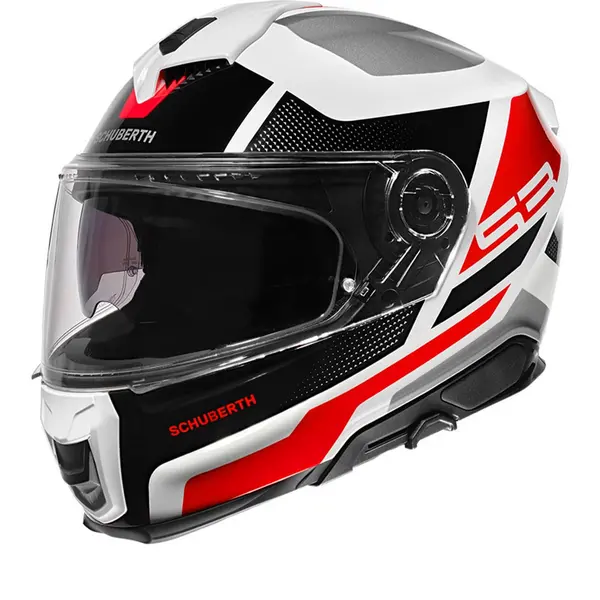 Schuberth S3 Daytona White Grey Red Full Face Helmet Size S