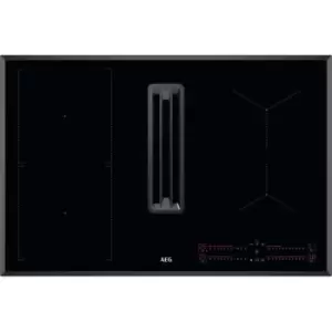 AEG 6000 SERIES INDUCTION EXTRACTOR HOB CCE84543FB 78cm Induction Hob - Black - For External / Recirculation Ventilation