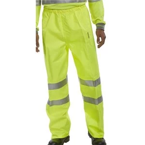 BSeen High Visibility XXLarge Safety Trousers Saturn Yellow