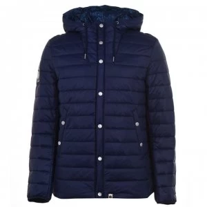Pretty Green Marker Micro Quilted Jacket - Navy