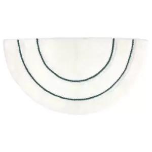 Furn Semi-Circle Bath Mat (One Size) (White/Teal)