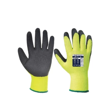 A140BK Thermal Grip Black/Yellow Cold Resistant Gloves - Size L