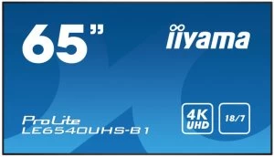 iiyama 65" ProLite LE6540UHS-B1 4K Ultra HD LED Monitor