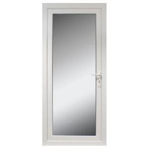 1 panel White PVCu Fully glazed Back door frame LH H2055mm W840mm
