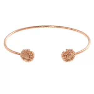 3D Daisy Open Ended Rose Gold Bangle