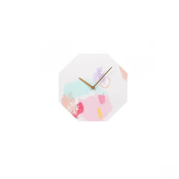 Live Colourfully Octagon Shaped Wall Clock