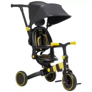 Aiyaplay 3 In 1 Kids Trike With Parent Handle Balance Bike For 1.5-4 Year - Yellow