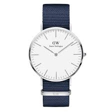 Daniel Wellington White And Navy 'Classic 40 Bayswater S White' Watch - DW00100276 - multicoloured