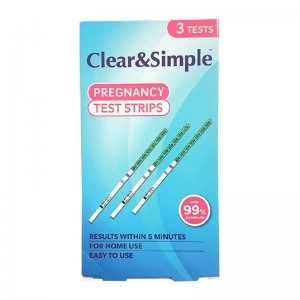 Clear & Simple Pregnancy 3 Test Strips