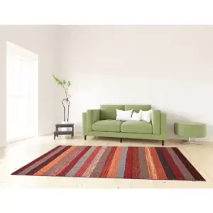 Woodstock 32743-1382 80cm x 240cm Runner - Brown and Multicoloured and Red
